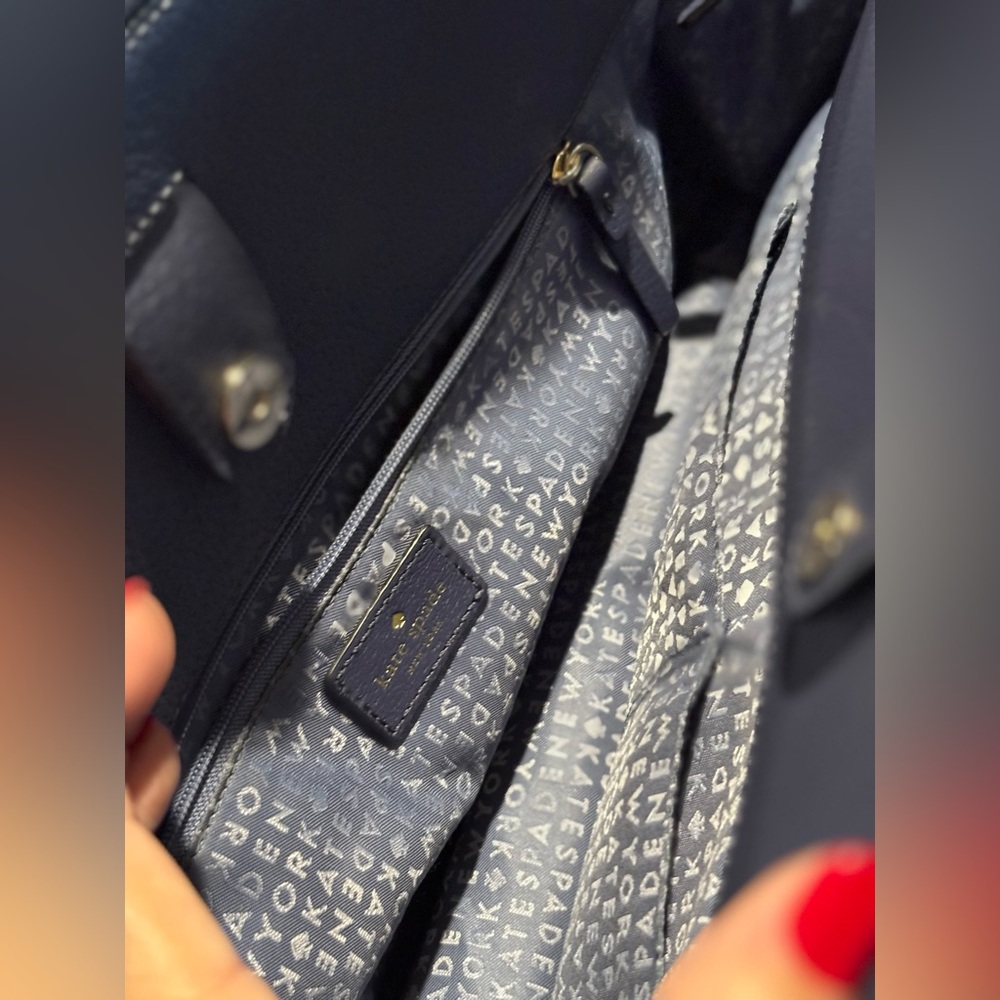 Kate Spade Navy Blue Handbag - image 8